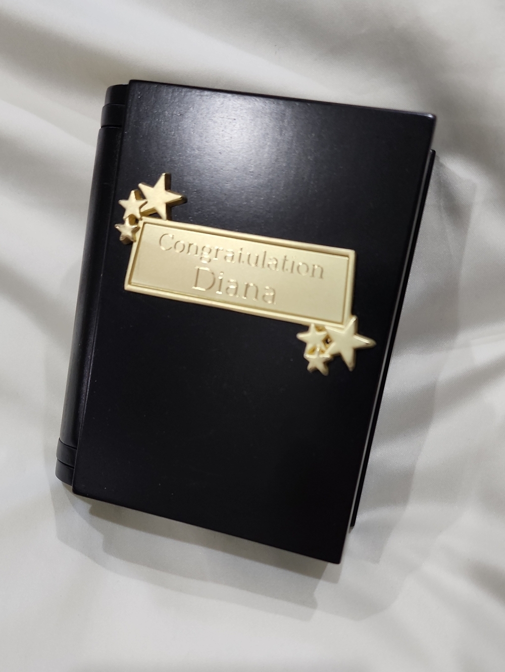 Things Remembered Black Photo Album Organizer with Gold Star Plaque
